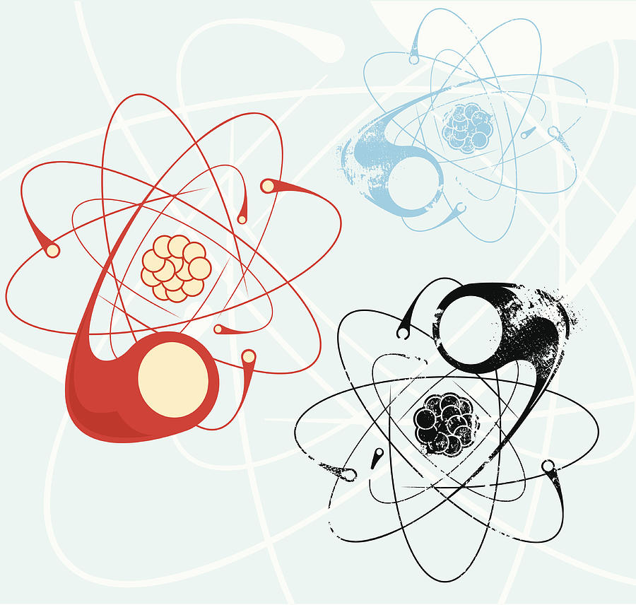 Atom vector collection Drawing by RoyKonitzer