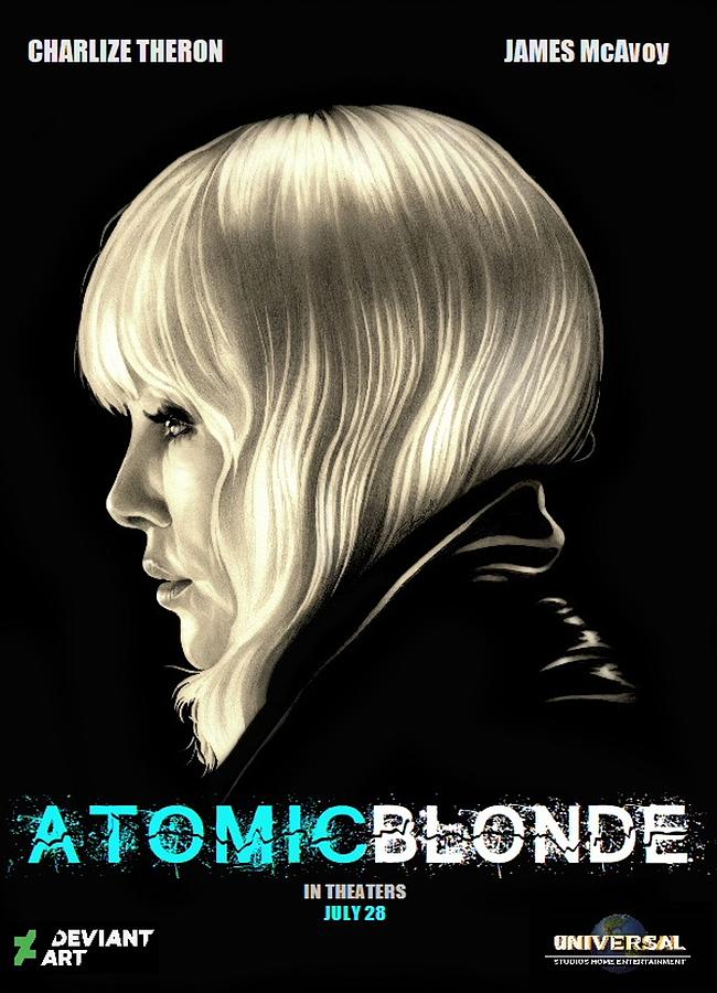 Charlize Theron Drawing - Atomic Blonde by Fred Larucci