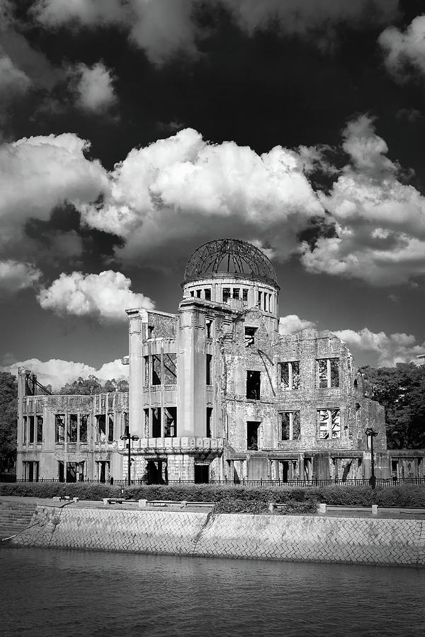 Black And White Photograph - Atomic Bomb Dome 4 by Bill Chizek