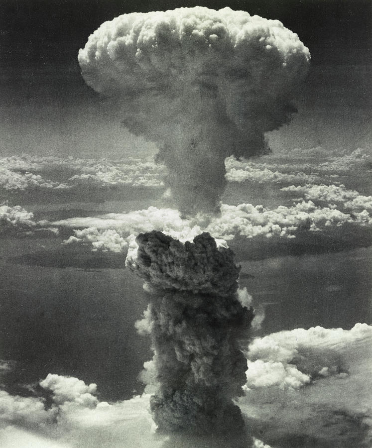 Mushroom Painting - Atomic Bomb, Mushroom Cloud Over Nagasaki, 1945 by United States Army