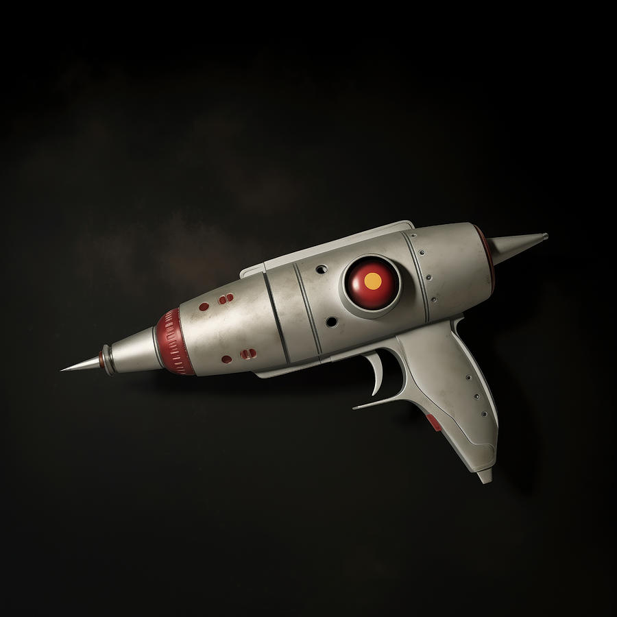 Space Digital Art - Atomic Toy Laser Blaster Ray Gun by Yo Pedro