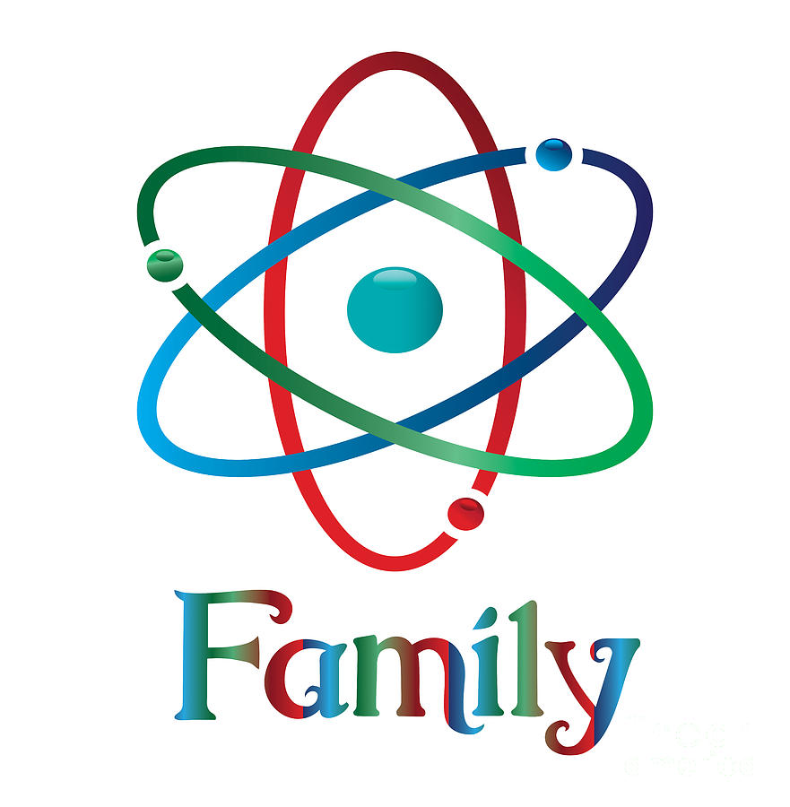 Atoms Family, Science, Shirt,Tshirt, Sweatshirt,Gift, Hoodie, Funny Shirt, Engineering, Engineer Digital Art by David Millenheft