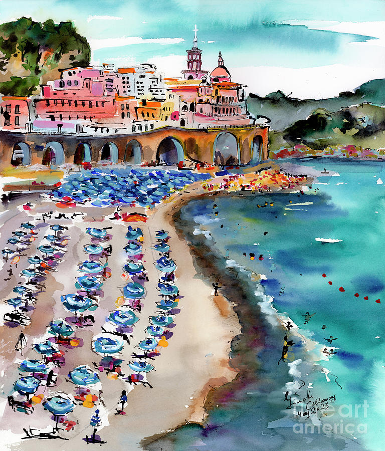 Atrani Version 4 different size Painting by Ginette Callaway