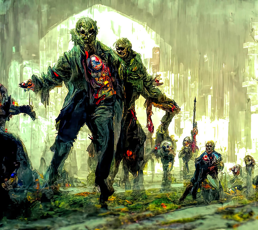 Attack of the Zombies Digital Art by Floyd Snyder