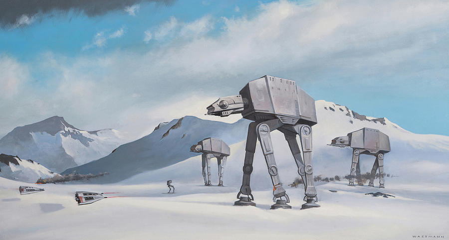 Attack on Hoth Painting by Cliff Wassmann