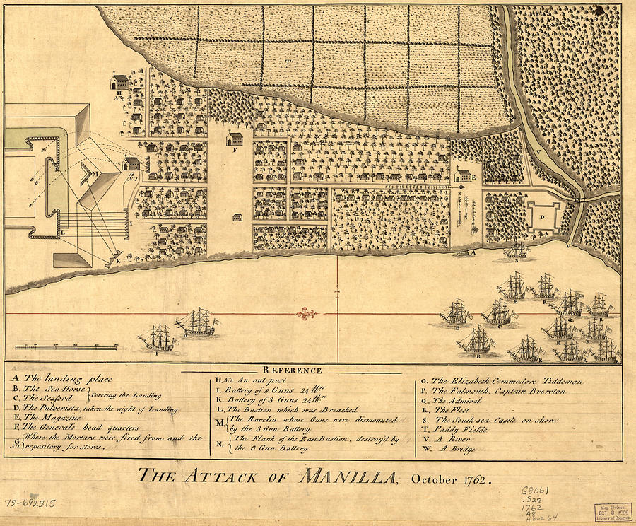 Manila Drawing - Attack on Manila  by Vintage Maps