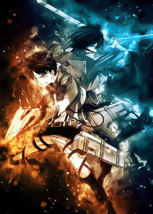 Attack On Titan Color Ful Poster Digital Art by Michael Anime
