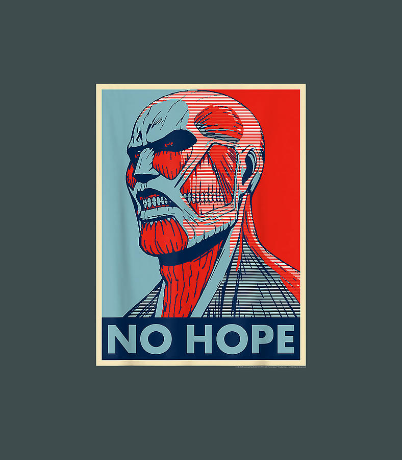 Attack on Titan Colossus Titan No Hope Poster Digital Art by Caelin ...