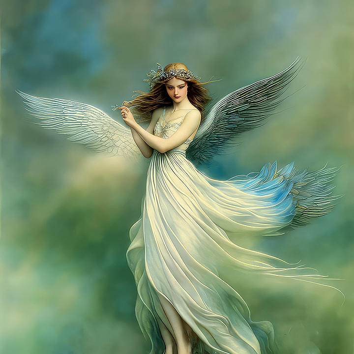 Angel Digital Art - Attendant Angel ... by Judy Foote-Belleci
