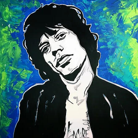 Attitude Mick Painting by Sergio Gutierrez