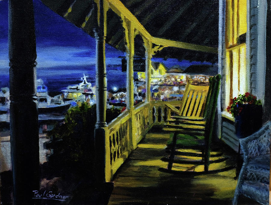 Attleboro House night Painting by Paul Gardner