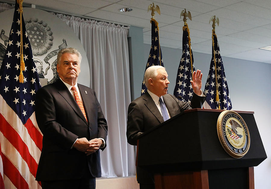 Attorney General Jeff Sessions Addresses Violent Crime On Visit To Long Island Photograph by Spencer Platt Attorney General Jeff Sessions Addresses Violent Crime On Visit To Long Island Photograph by Spencer Platt