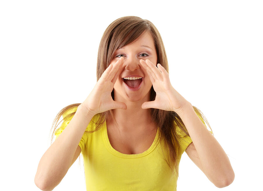 Attractive Casual Woman Screaming Photograph by Zoonar RF
