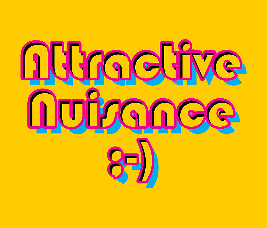 Attractive Nuisance - Typeface Design 1 Digital Art by Christopher Lotito