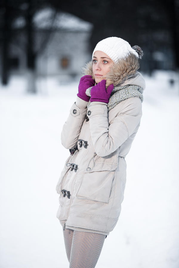 Attractive young woman in wintertime outdoor Photograph by Traza83