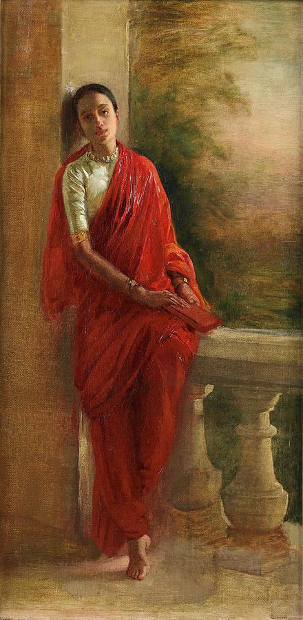 ATTRIBUTED TO JOHN GRIFFITHS  Woman on a balcony Painting by Artistic Rifki