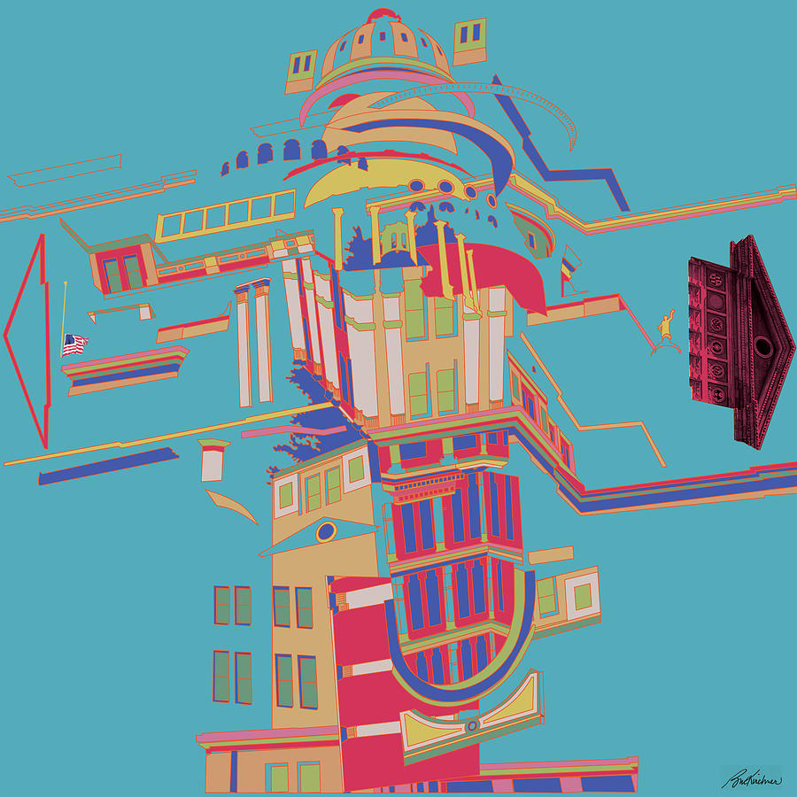 ATX Capitol Deconstructed Digital Art by Brian Kirchner