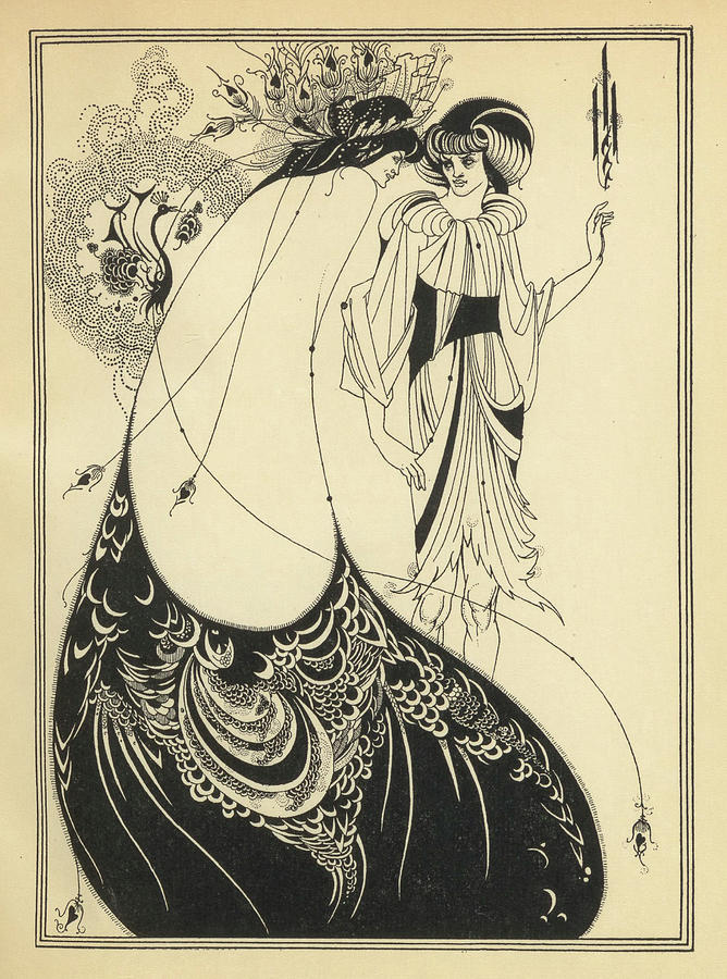 AUBREY BEARDSLEY Black and White Drawing Salome Oscar Wilde Digital Art ...