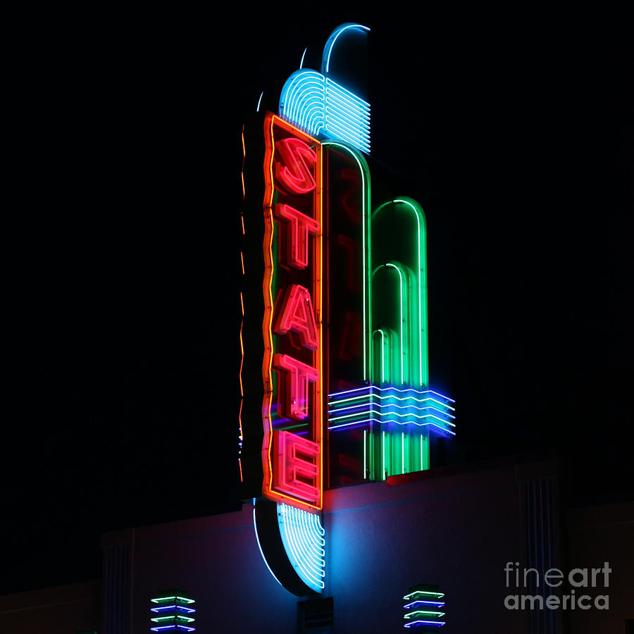 Auburn California Classic State Neon Photograph by Edward Fielding