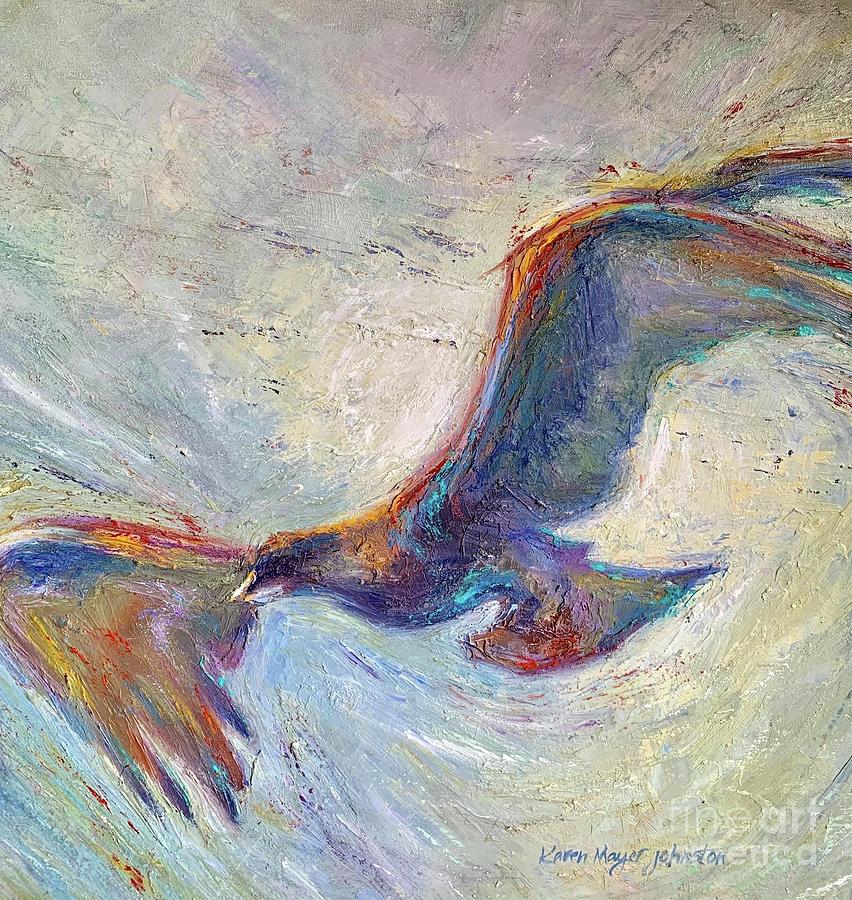 Eagle Painting - Auburn War Eagle by Karen Mayer Johnston