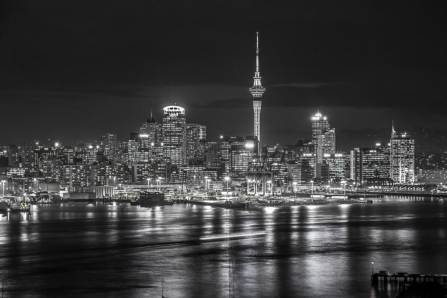 Auckland skyline Photograph by Nils Reucker