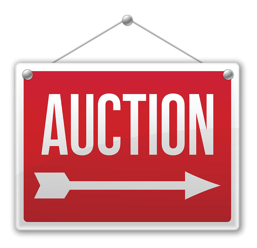Auction Sign Drawing by Filo