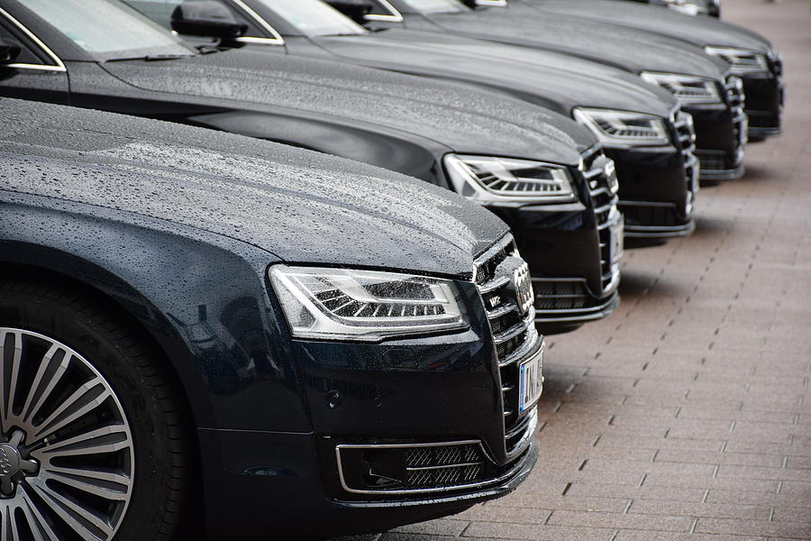 Audi limousines in a row Photograph by Tramino