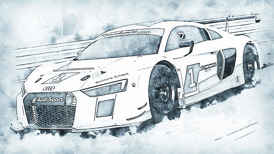 audi r8 drawing easy