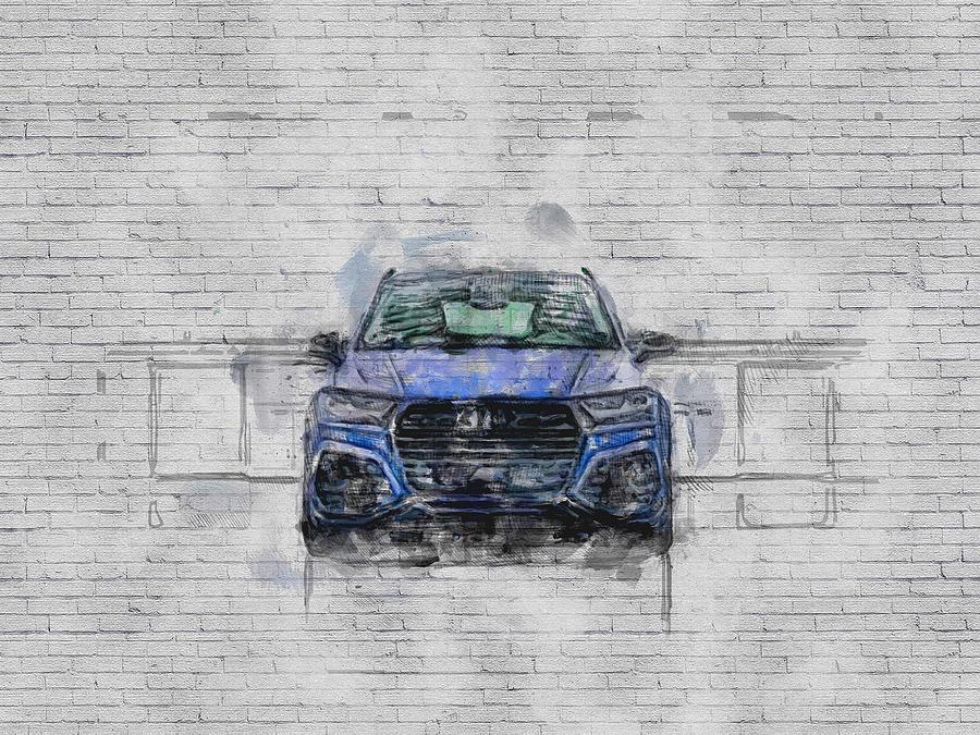 Audi SQ7 2017 ABT blue matt SUV German cars VAG Vossen wheels Digital ...