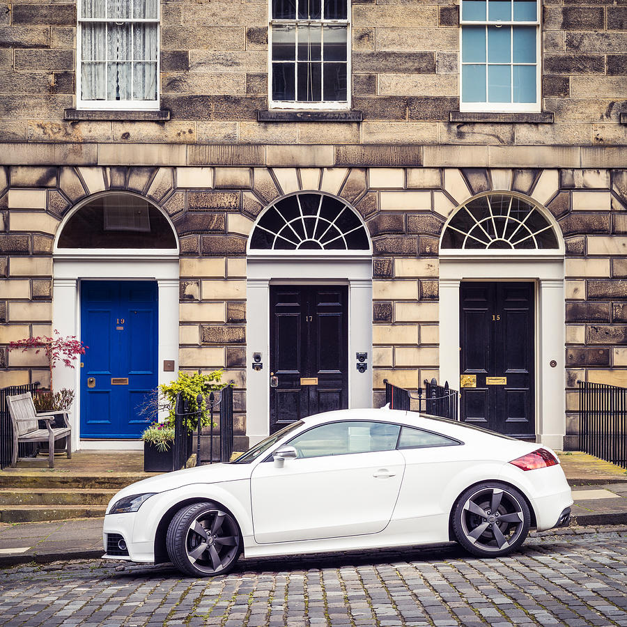 Audi TT parked in Edinburghs New Town Photograph by Georgeclerk
