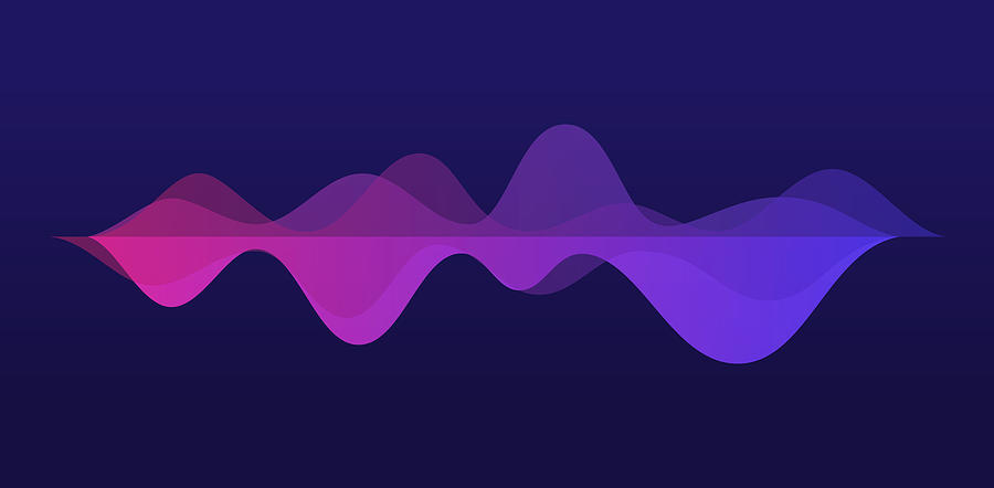 Audio Waves Abstract Background Drawing by Filo