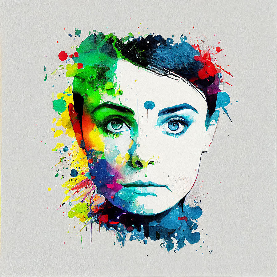 Audrey  Hepburn  Abstract  Black  Outline  Details  B  Bcedad  Dda  A    Ae By Asar Studios Digital Art