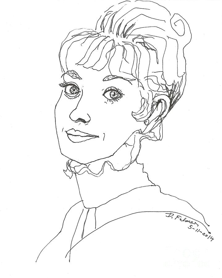 Audrey Hepburn Drawing by Denise F Fulmer