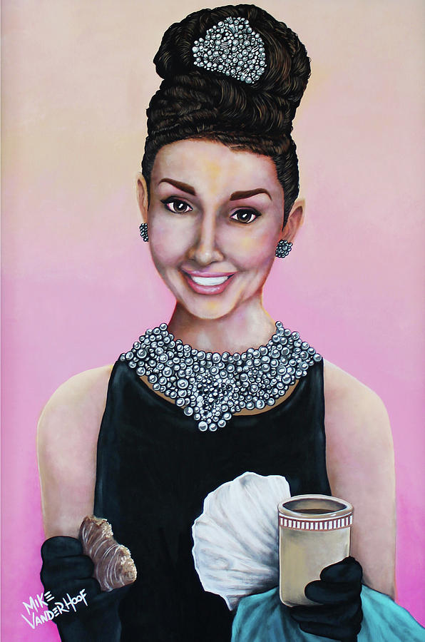 Audrey Hepburn Holly Golightly Painting By Michael Vanderhoof