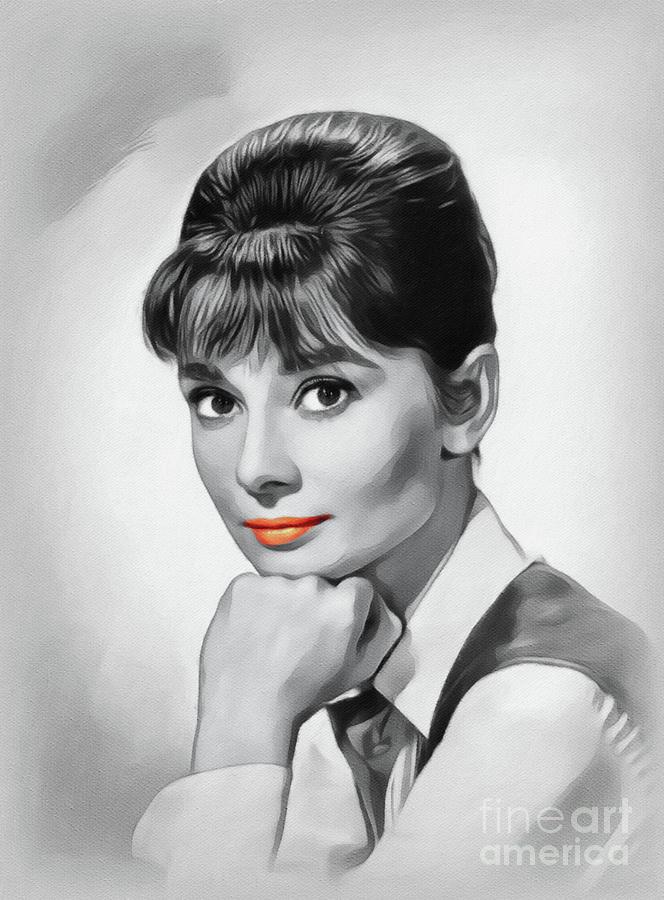 Audrey Hepburn, Hollywood Icon Painting