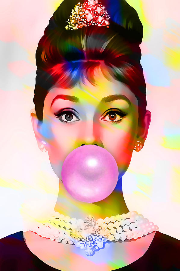 Audrey Hepburn In Color Mixed Media by Marvin Blaine