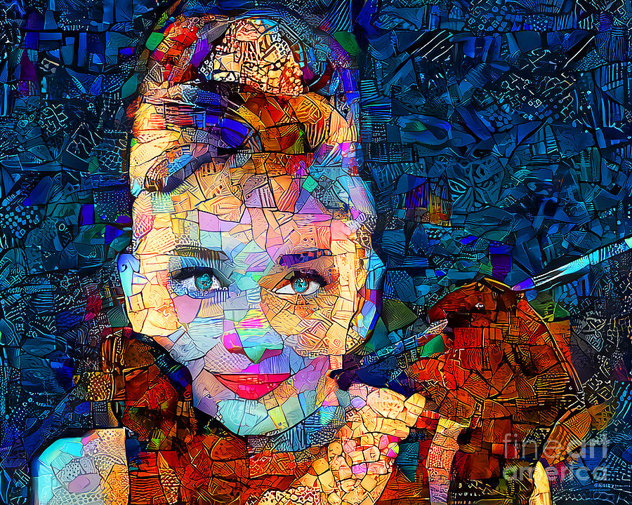 Audrey Hepburn in Contemporary Modern Art 20211124 Photograph by Wingsdomain Art and Photography
