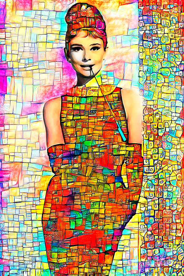 Audrey Hepburn in Modern Contemporary 20201018a Photograph by Wingsdomain Art and Photography