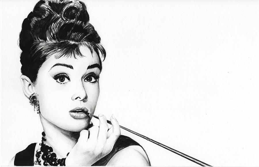 Audrey Hepburn Drawing by James Holko Fine Art America