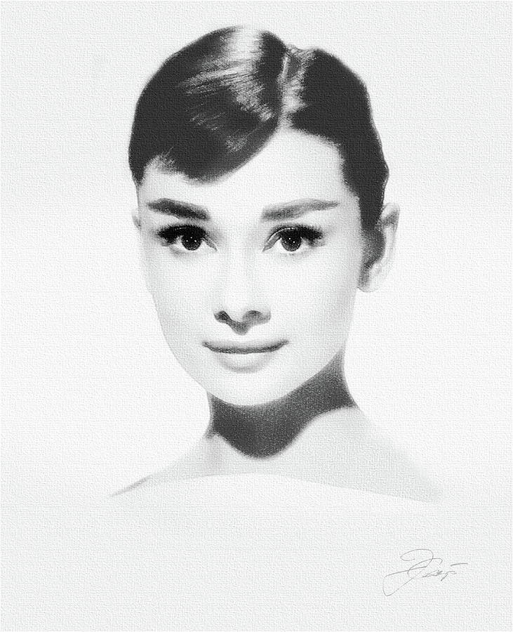 Audrey Hepburn Digital Art by Jerzy Czyz