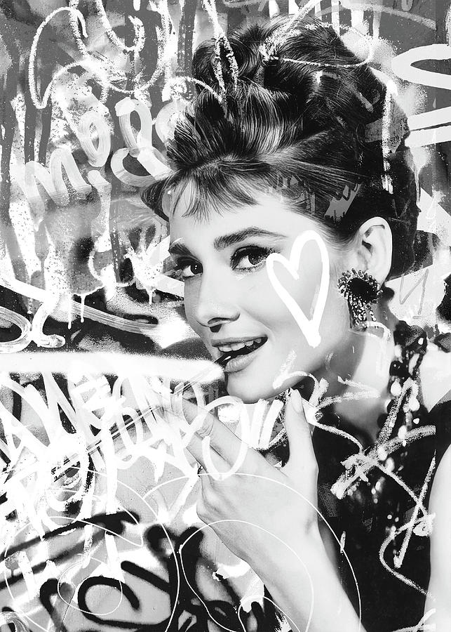 Audrey Hepburn Digital Art by Mike Taylor