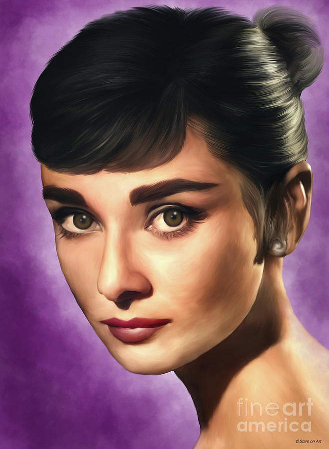 Audrey Hepburn painting - 2 -b Painting by Movie World Posters