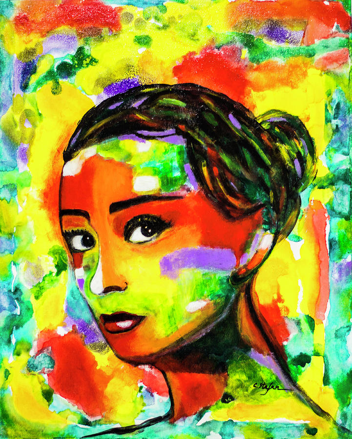 Audrey Hepburn - portrait Painting by Cristina Stefan