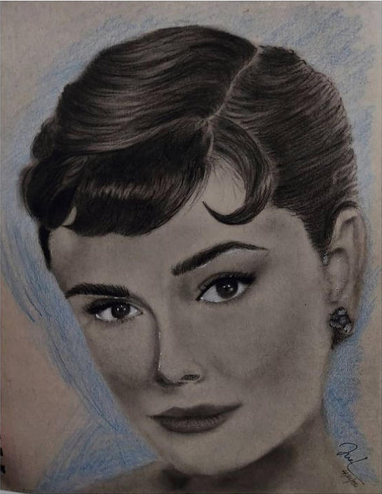 Audrey Hepburn Drawing by Sneha Lobo - Fine Art America