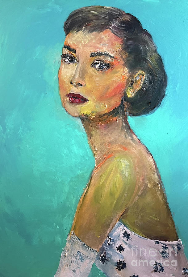 Audrey Hepburn Painting by Vivian Divine - Fine Art America