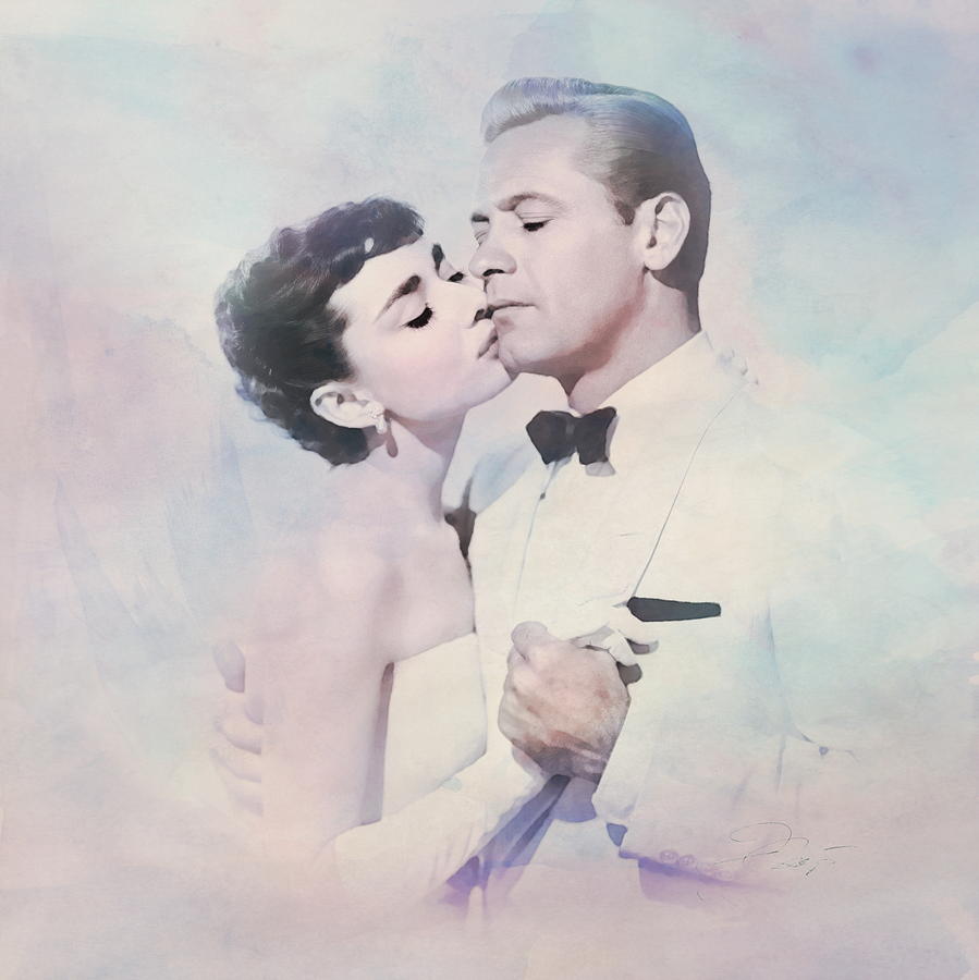 Audrey Hepburn, William Holden Digital Art by Jerzy Czyz