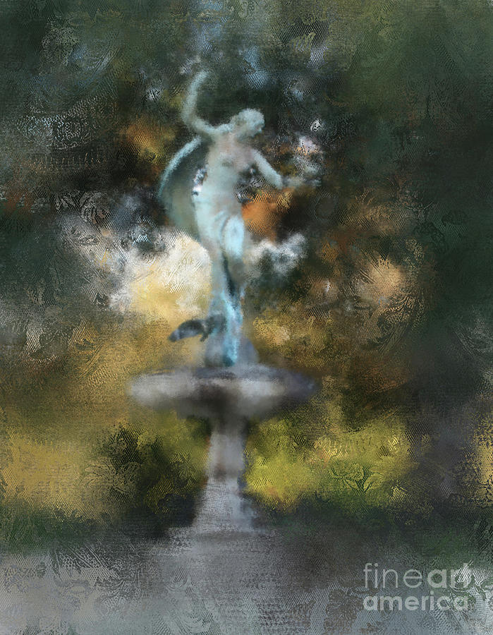 Audubon Fountain Digital Art by Amy Curtis