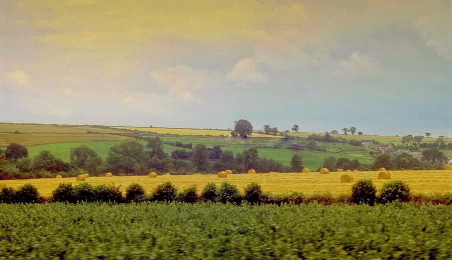 August Hayfield and Serene Landscape Photograph by Douglas Barnett