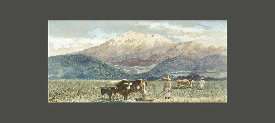 August Lohr German 1843 1919 A View Of Iztaccihuatl Mexico Painting