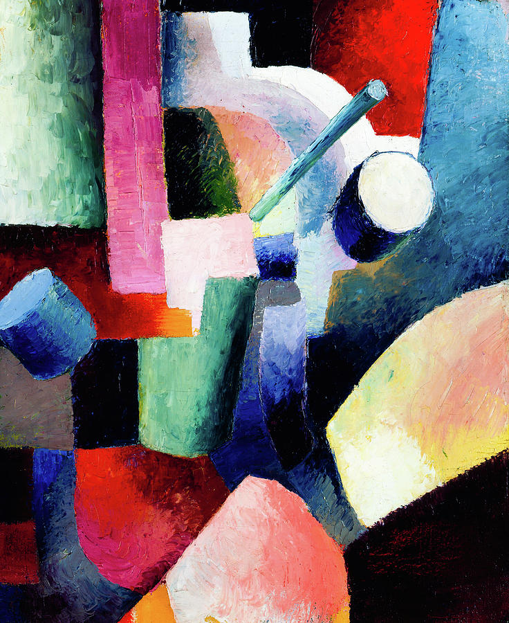 August Macke. Colored Composition of Forms, 1914 Painting by Orca Art ...